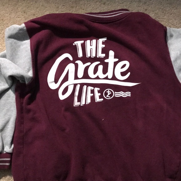 Maroon Varsity Jacket with graphics size Medium - Picture 4 of 4